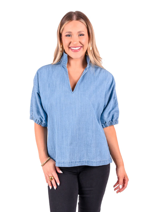 poppy top denim chambray