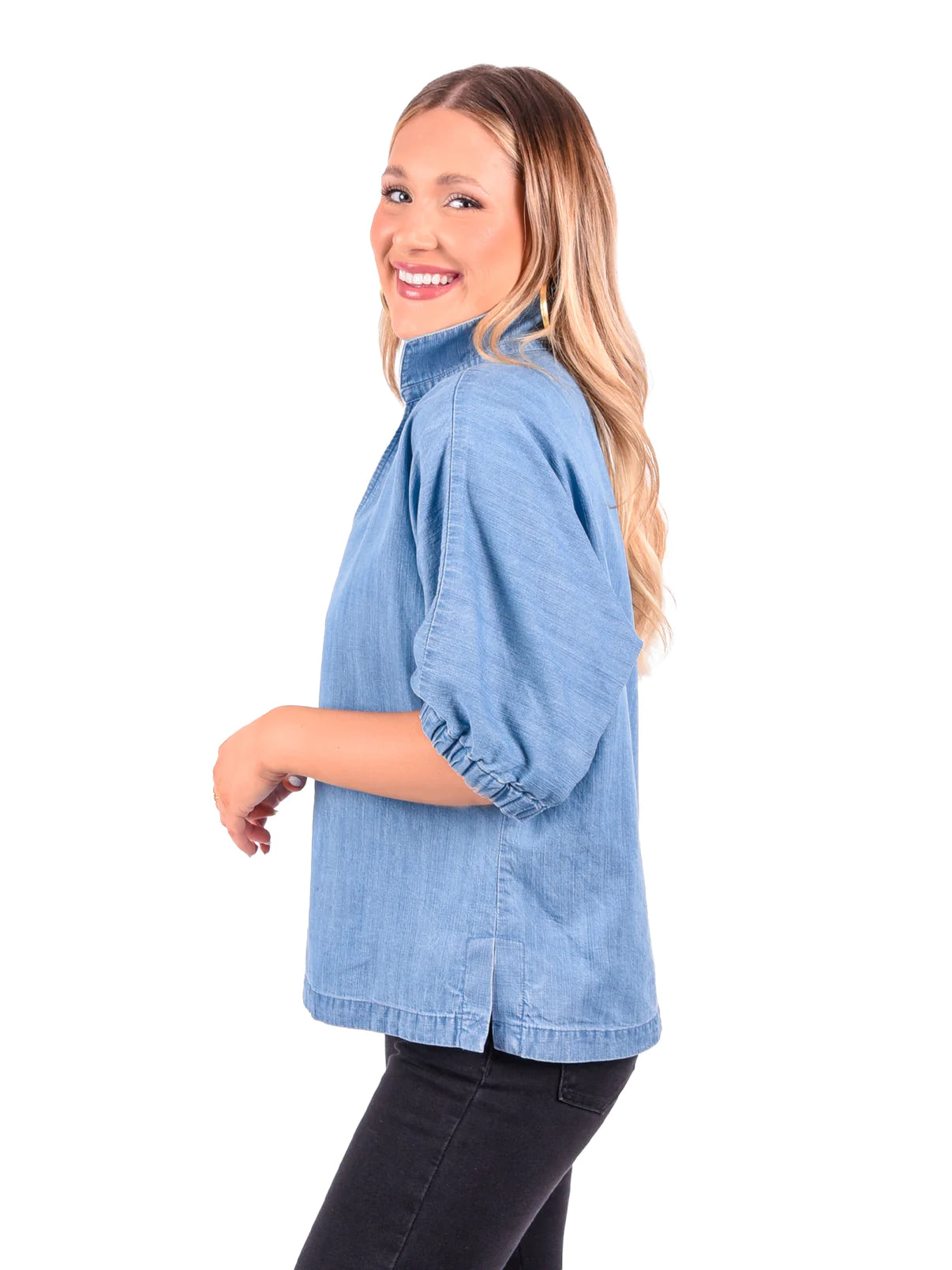 poppy top denim chambray