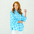 kimberly top blue and navy