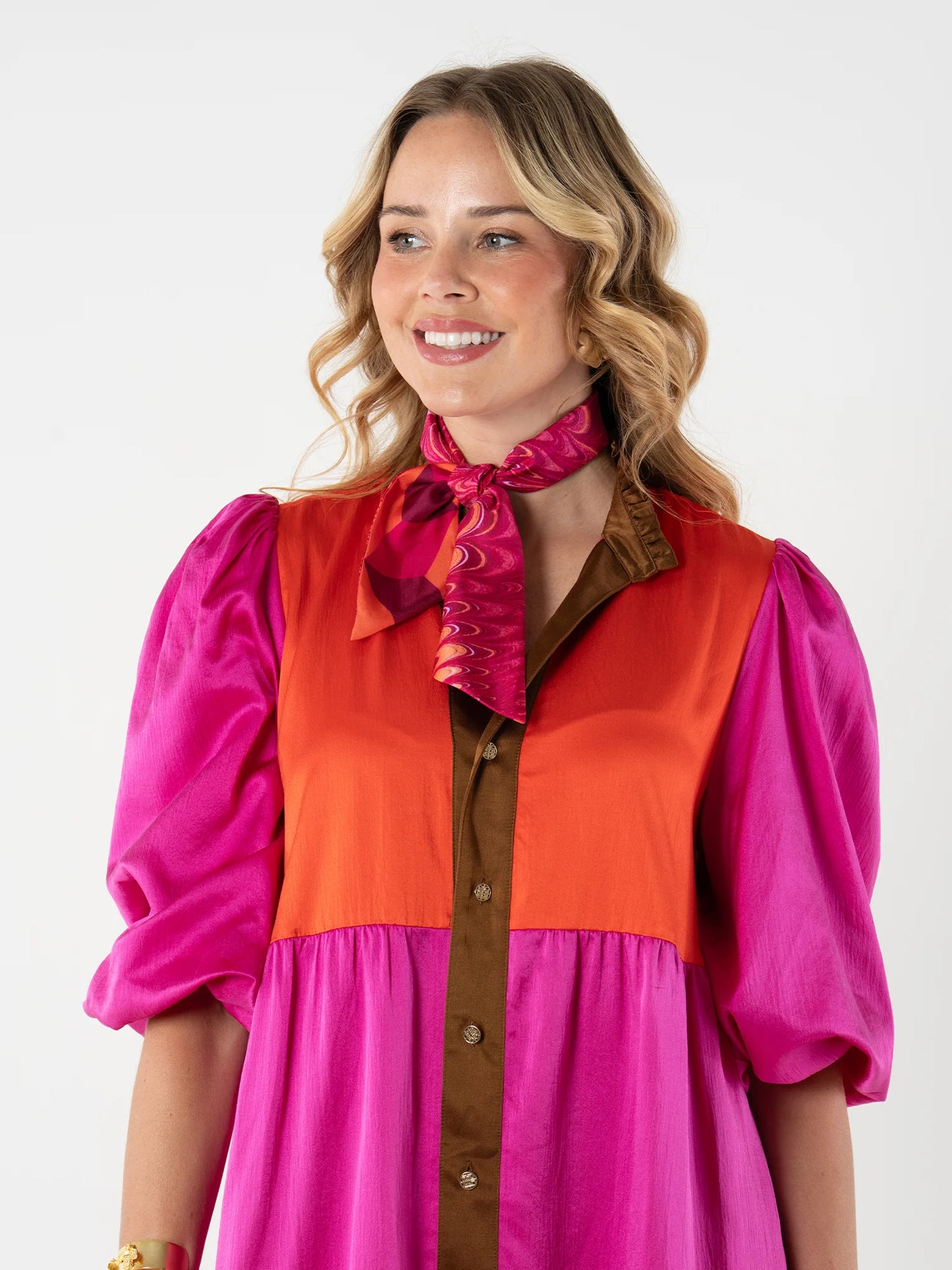 hand stitched silk scarfette