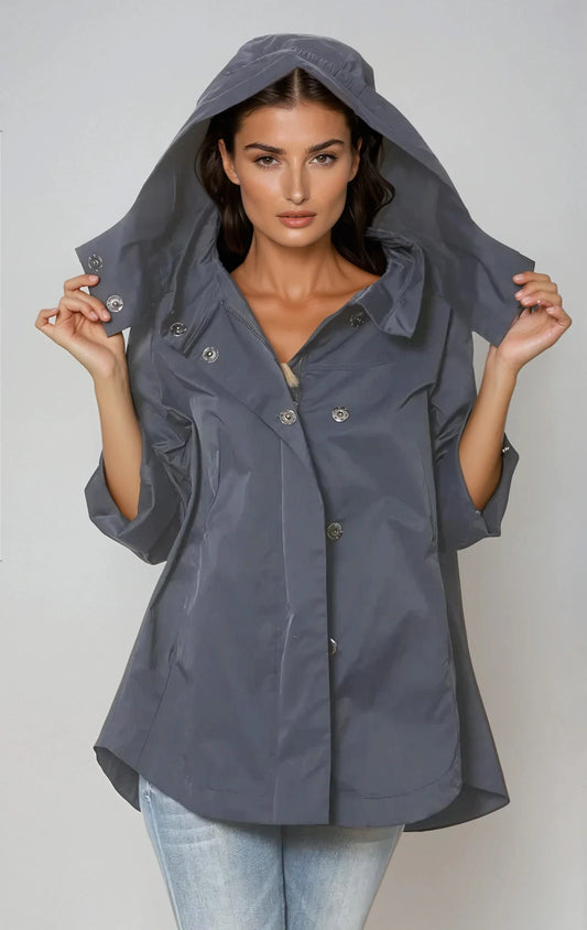 savina water resistant aline anorack jacket