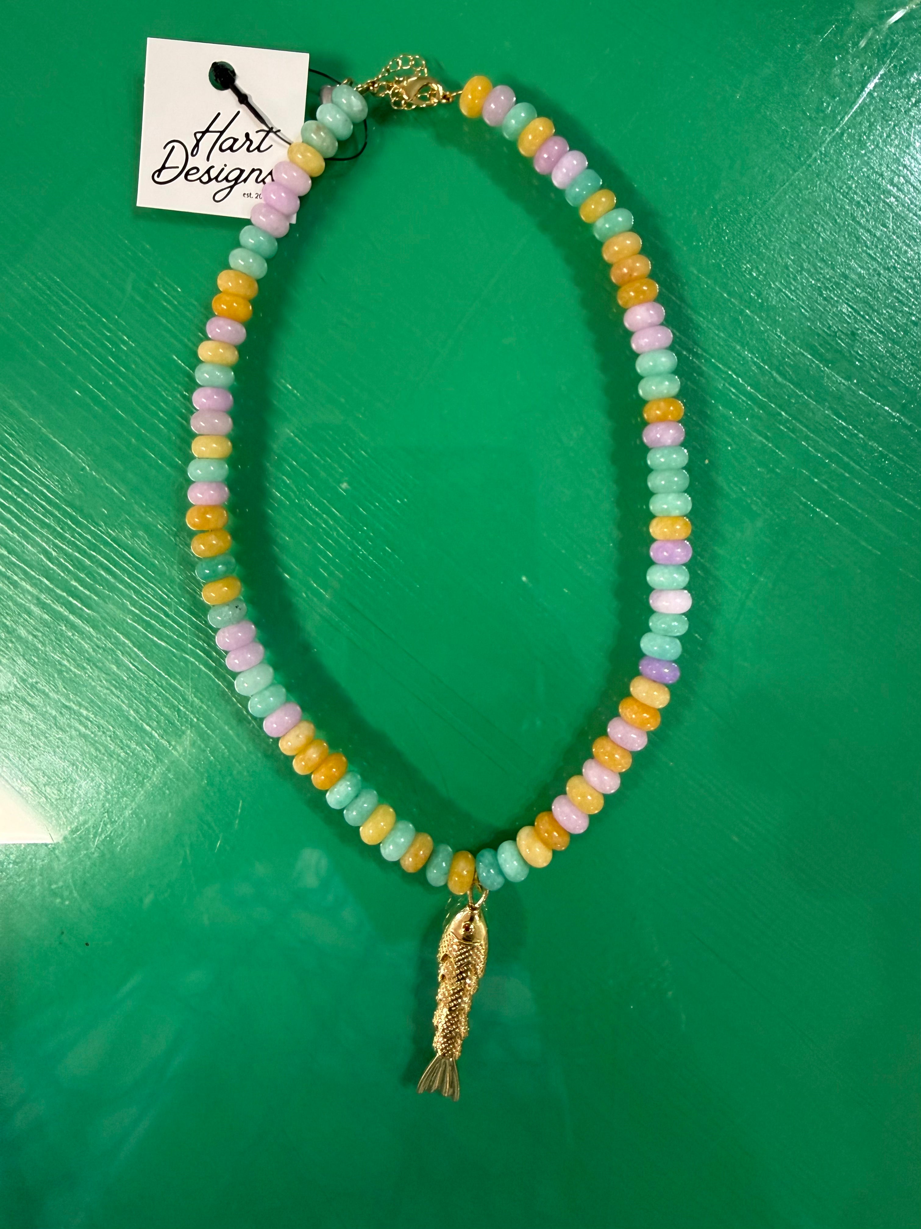 charm beaded necklace
