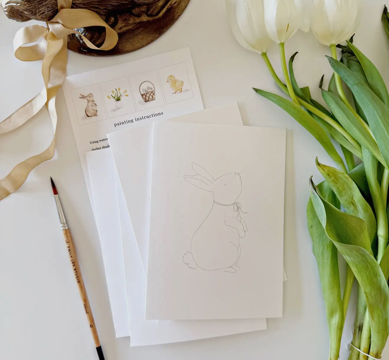 easter paintable notecards