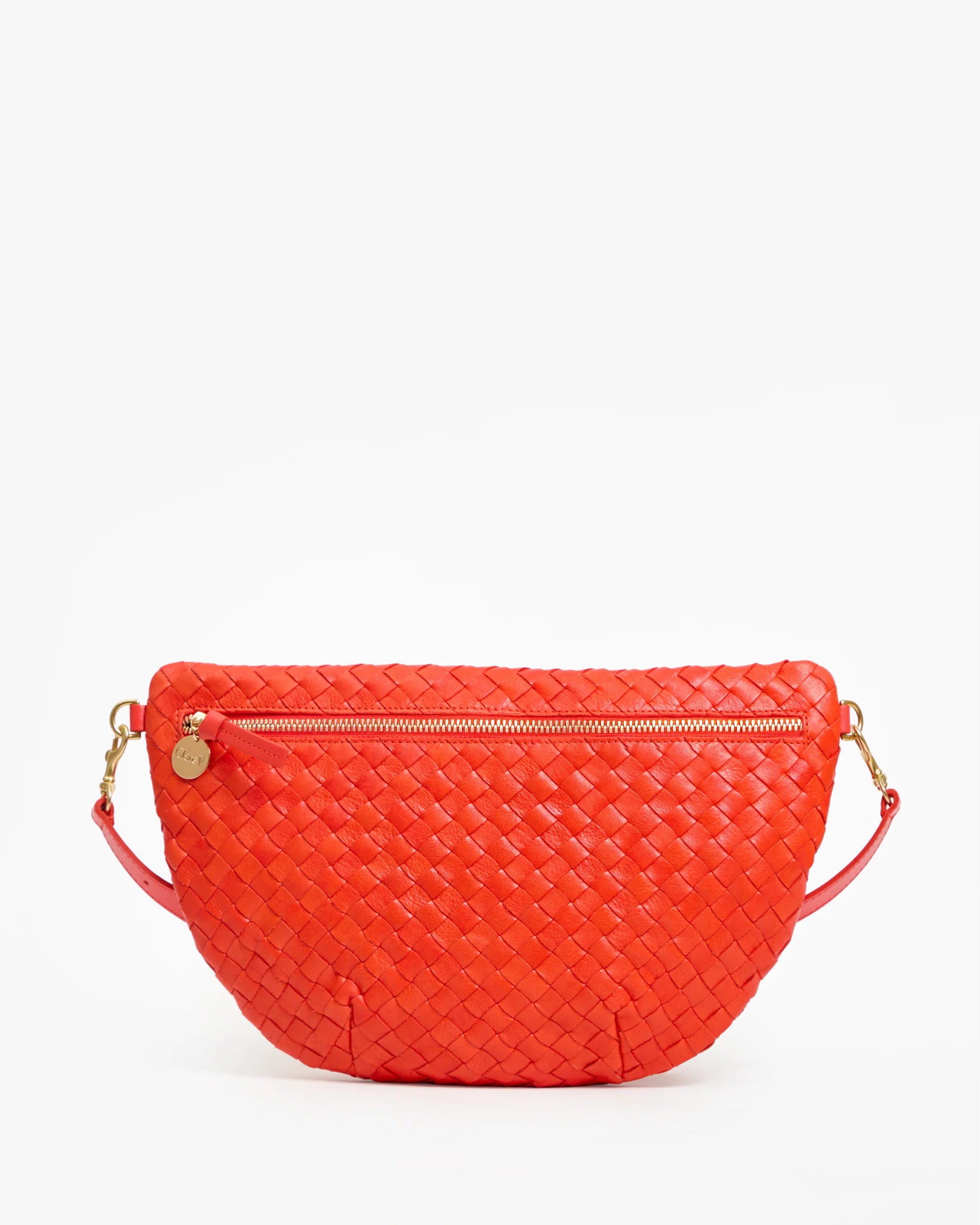 grande fanny woven diagonal bright poppy