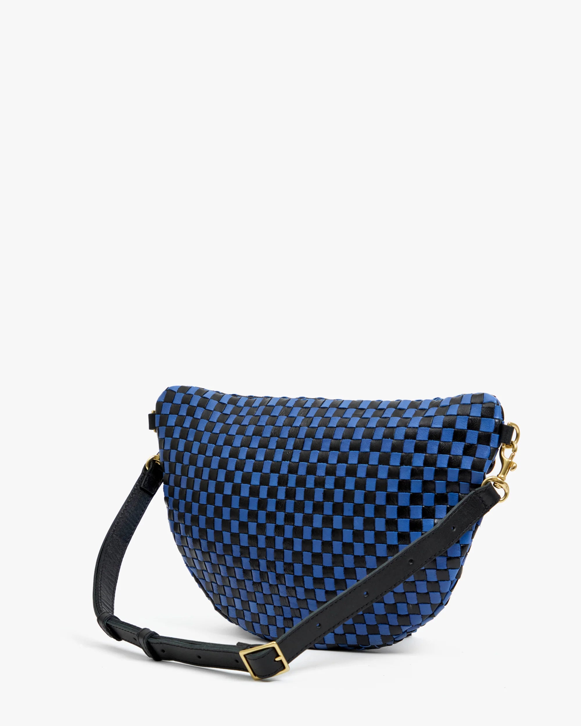 grande fanny woven checker black/cobalt