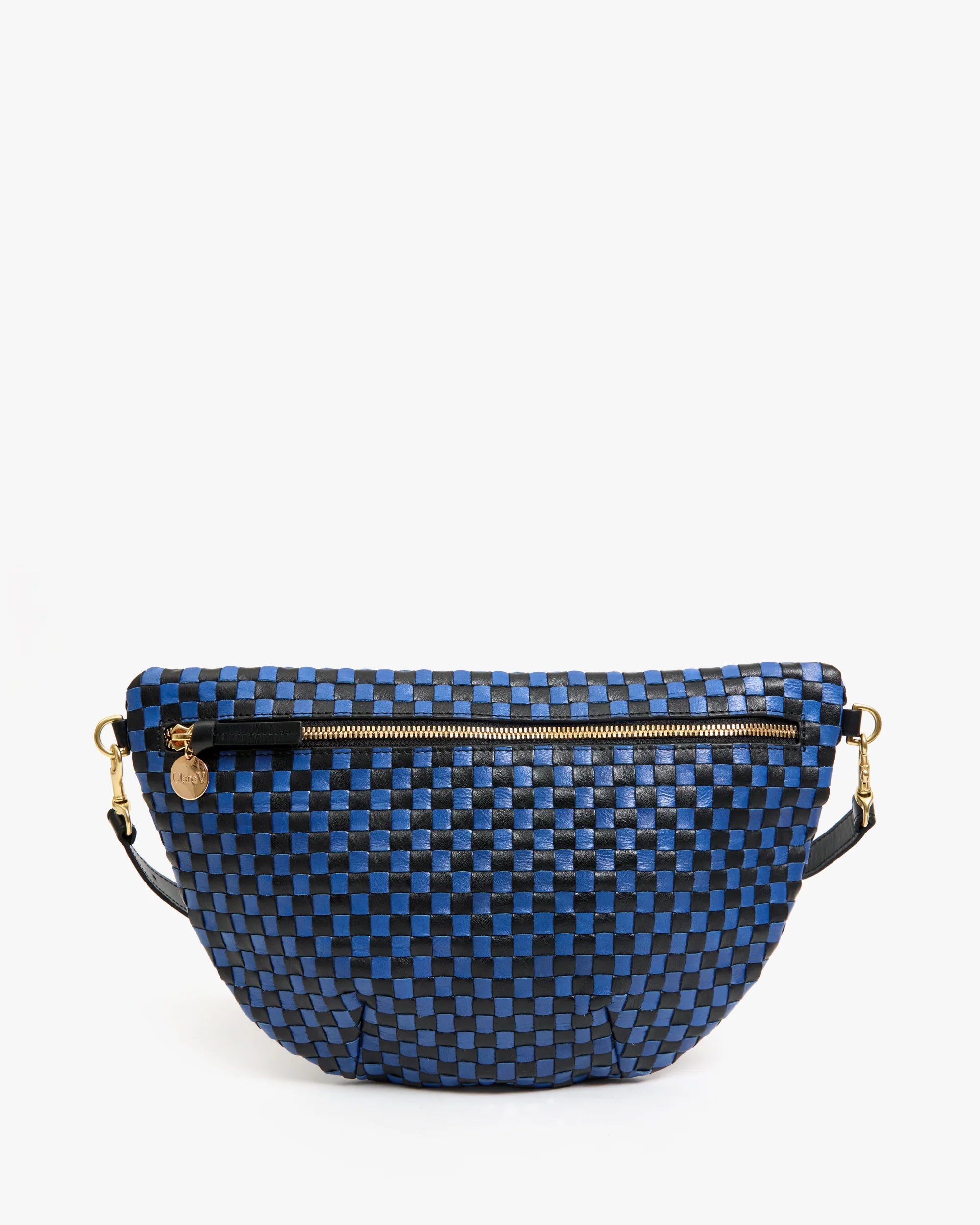 grande fanny woven checker black/cobalt