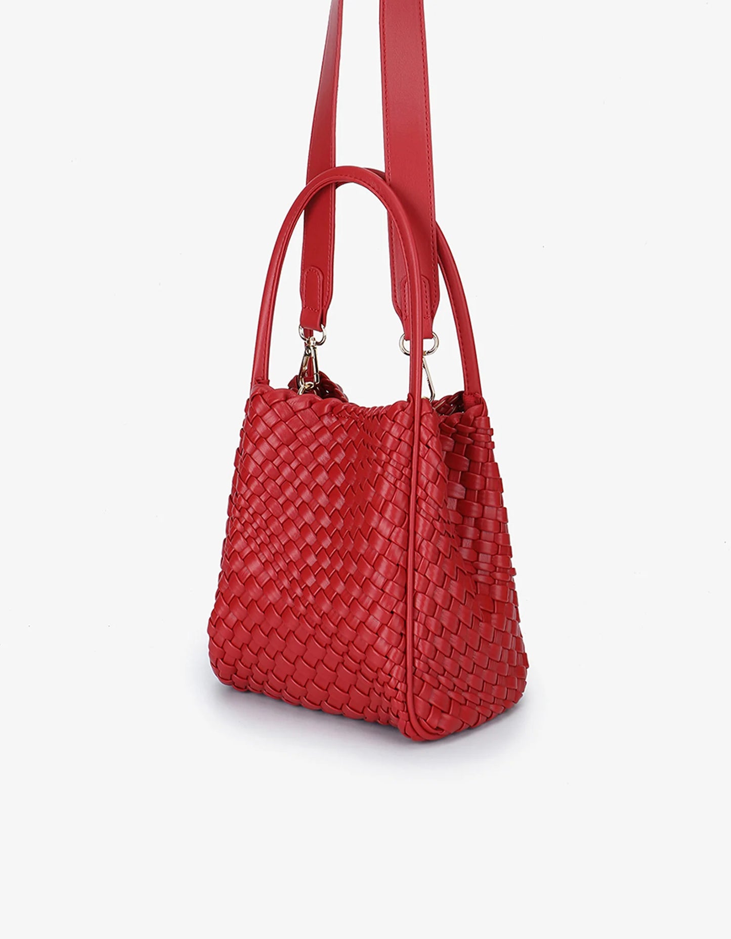 hollace mini tote woven red
