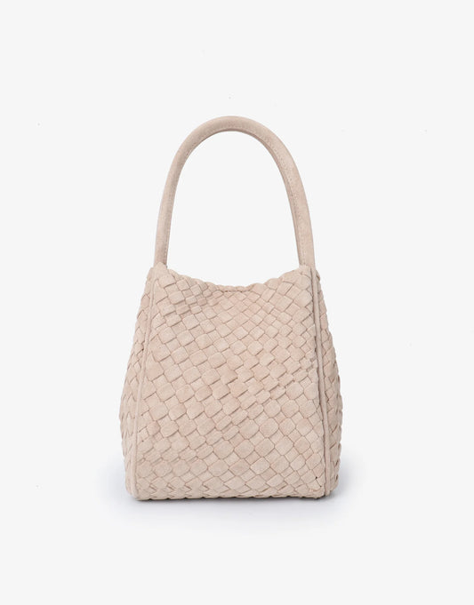 hollace mini tote woven faux suede foundation