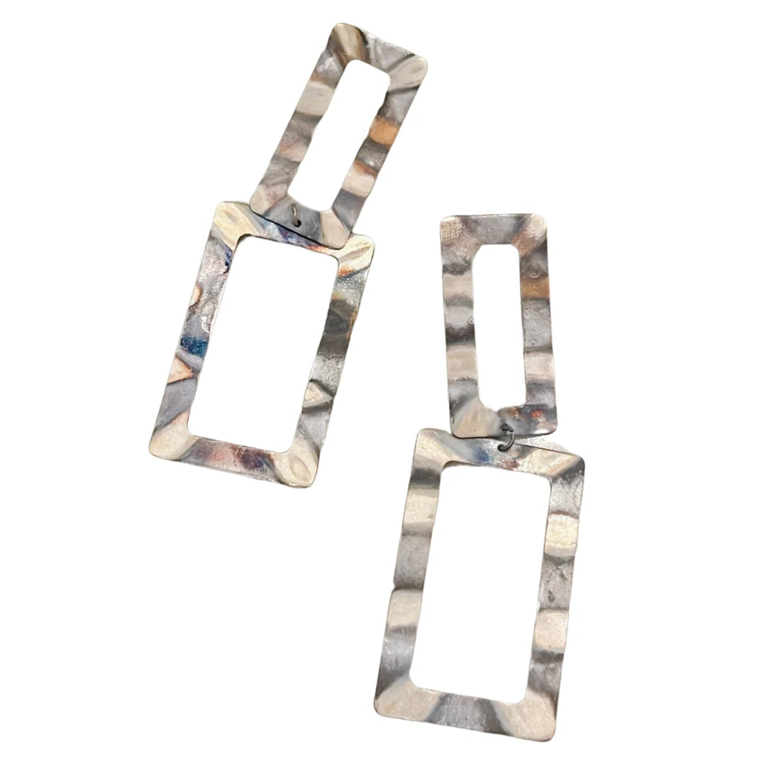 double rectangle earrings