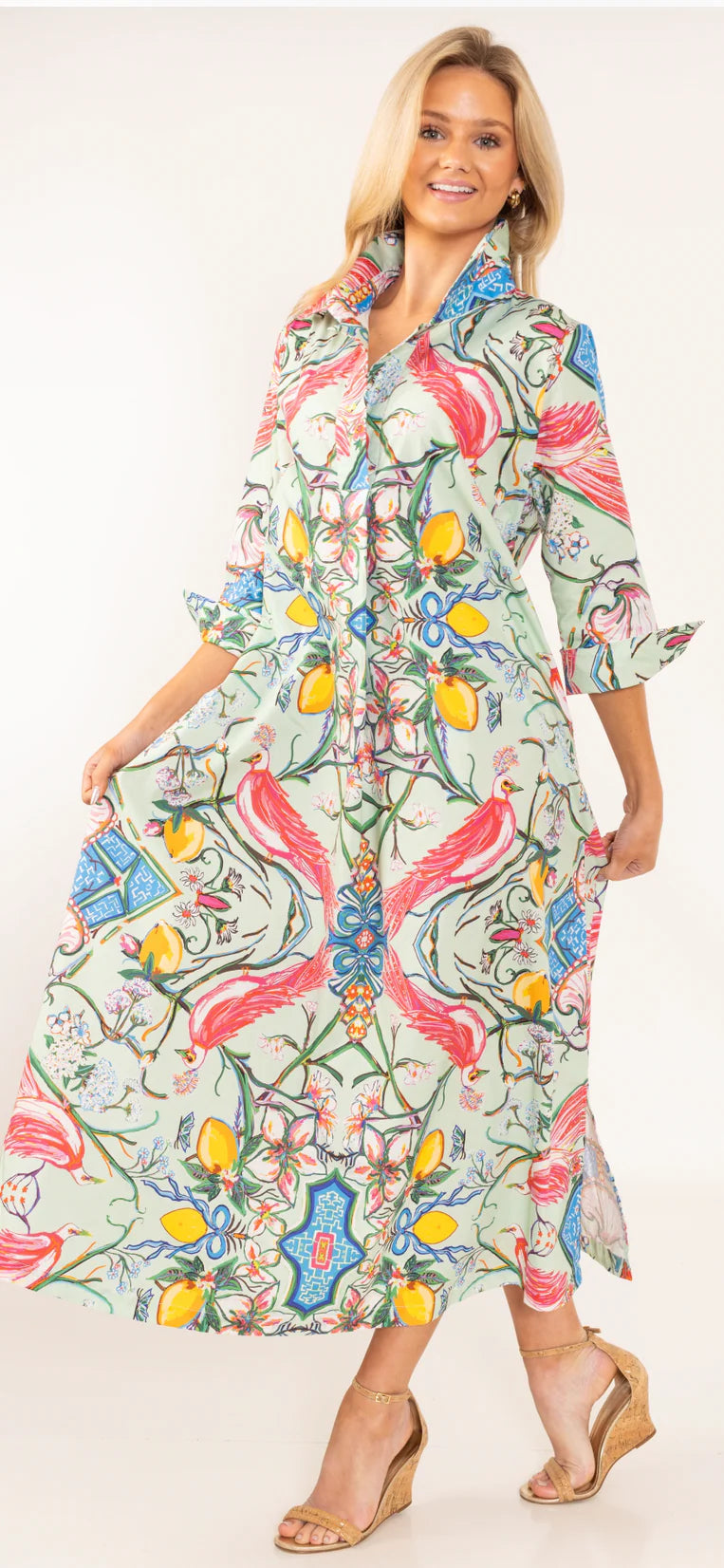 mint chinois© shirt dress