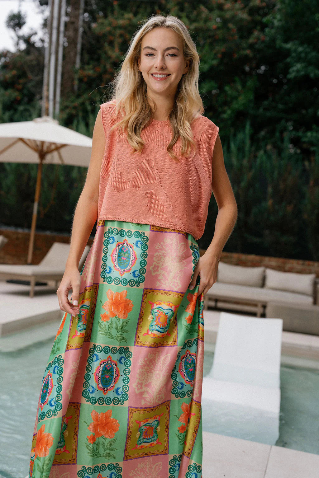 camille slip dress pink