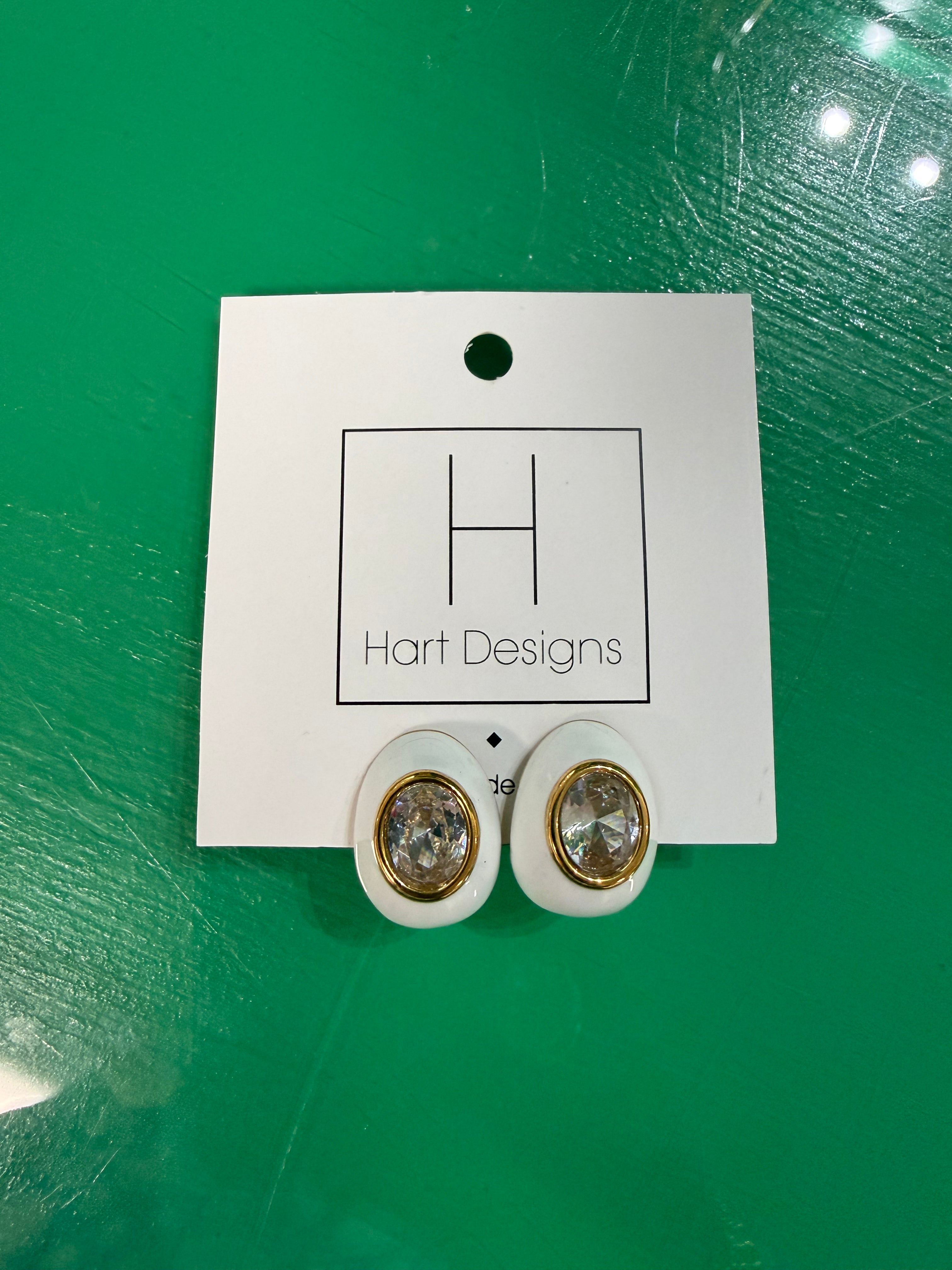 white stone earrings