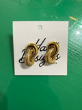 figure 8 gold studs