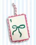 mahjong tile needlepoint ornament
