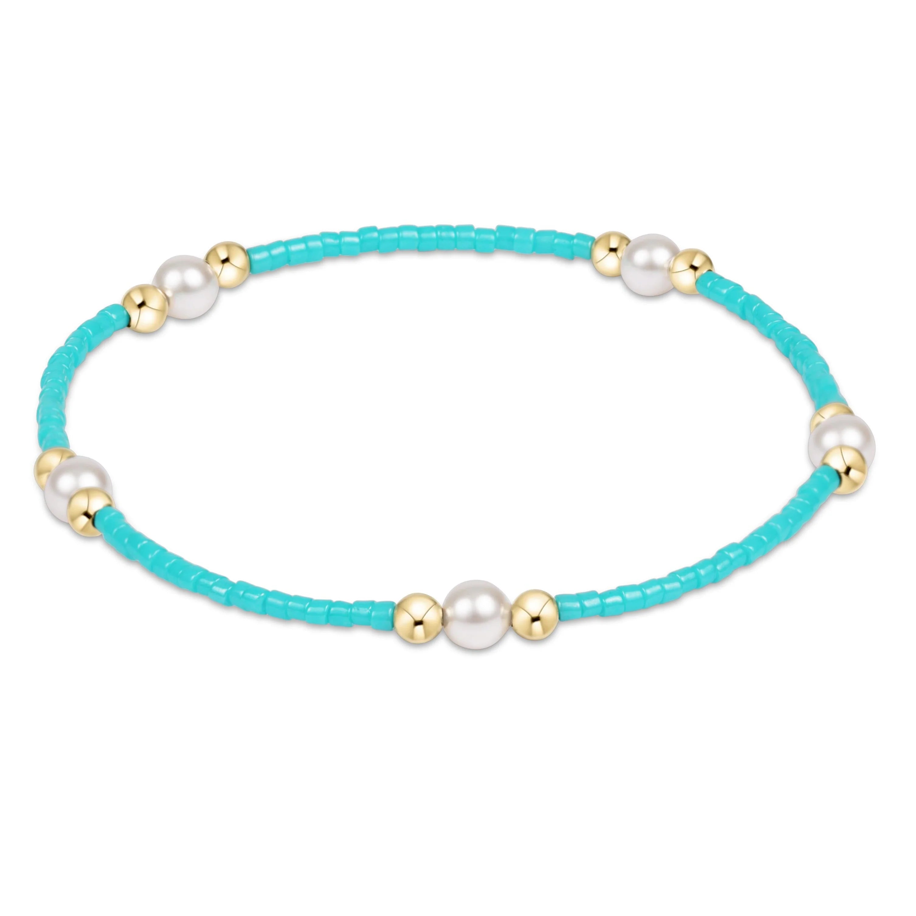 hope purpose pearl bracelet turquoise
