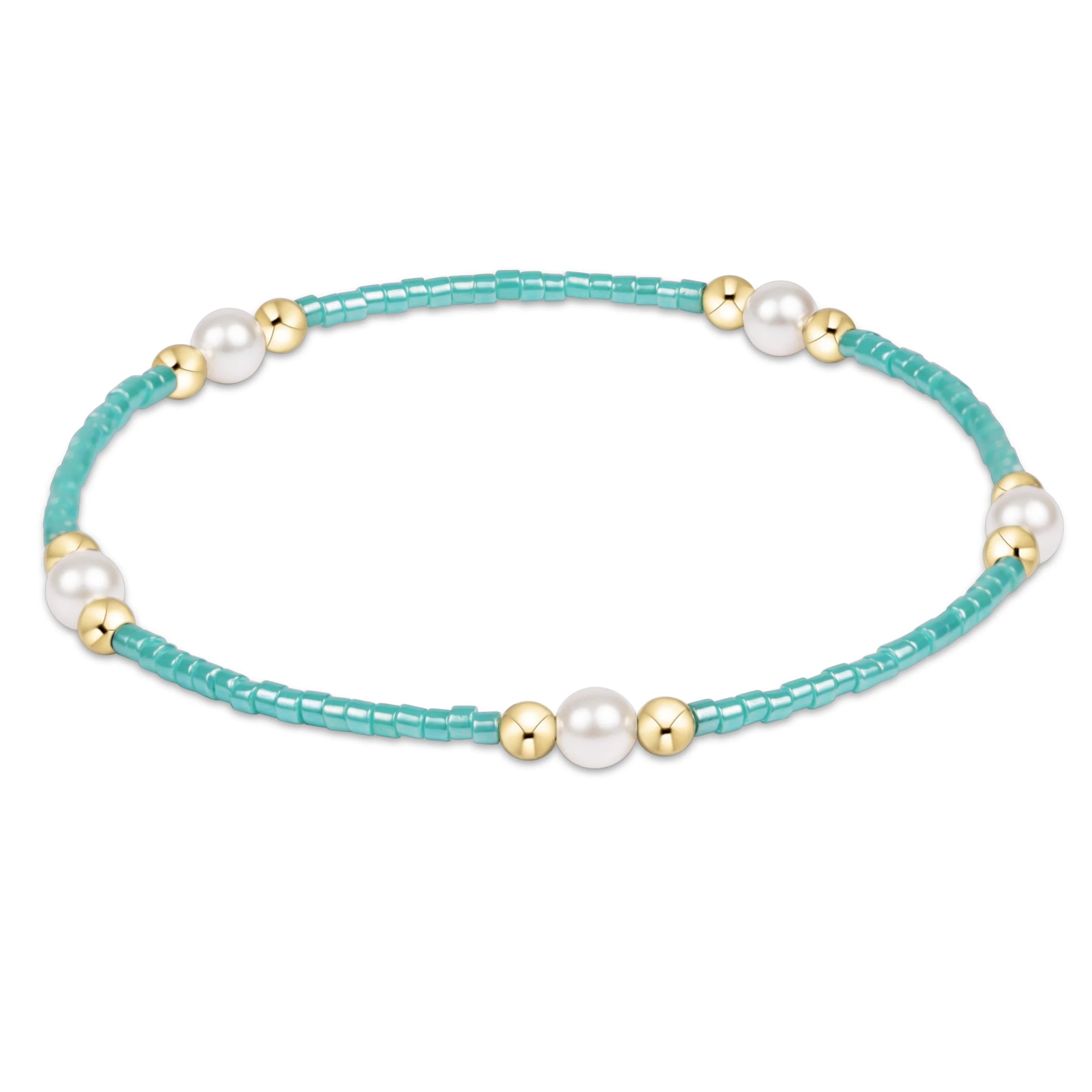 hope purpose pearl bracelet sea glass