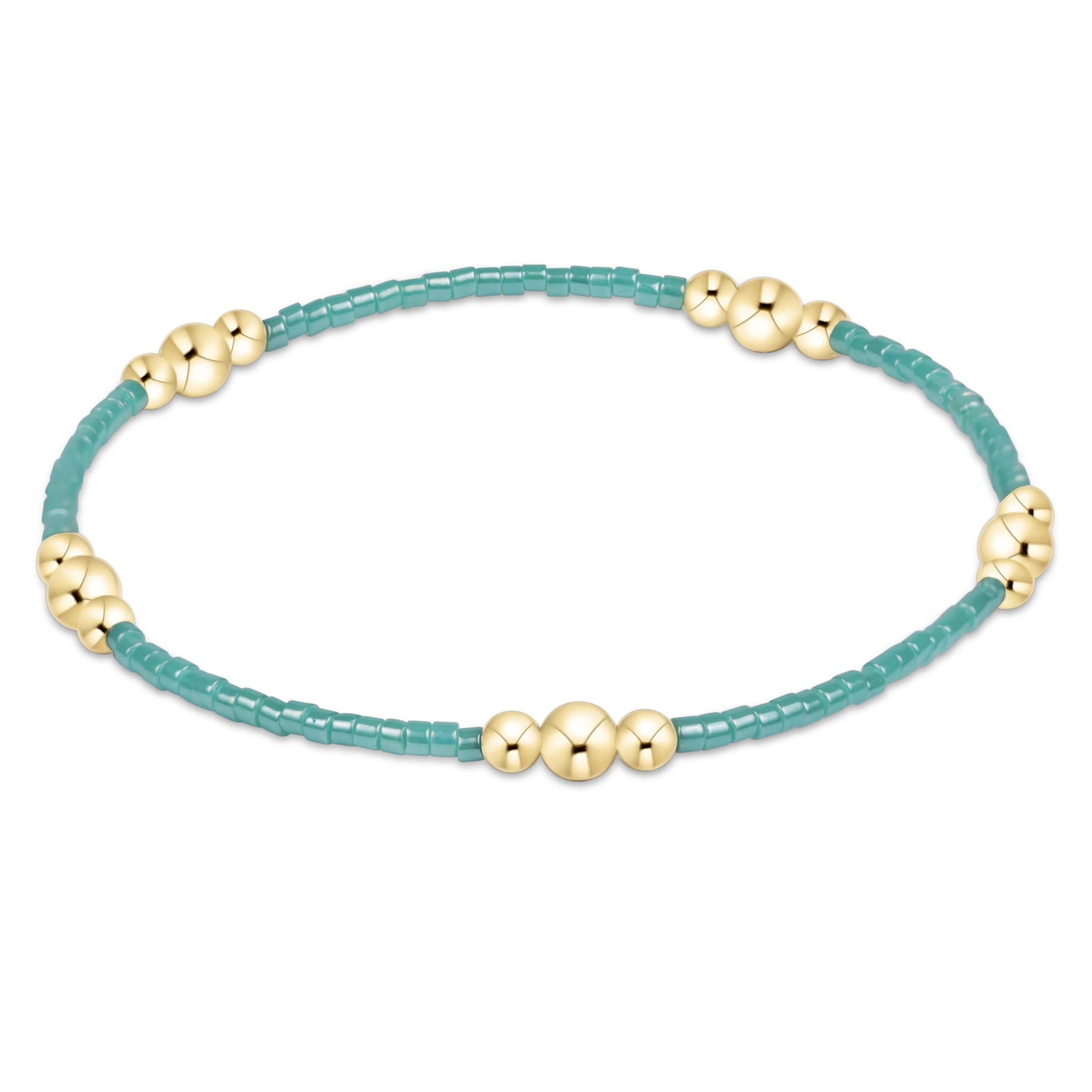 hope purpose gold bracelet sea glass