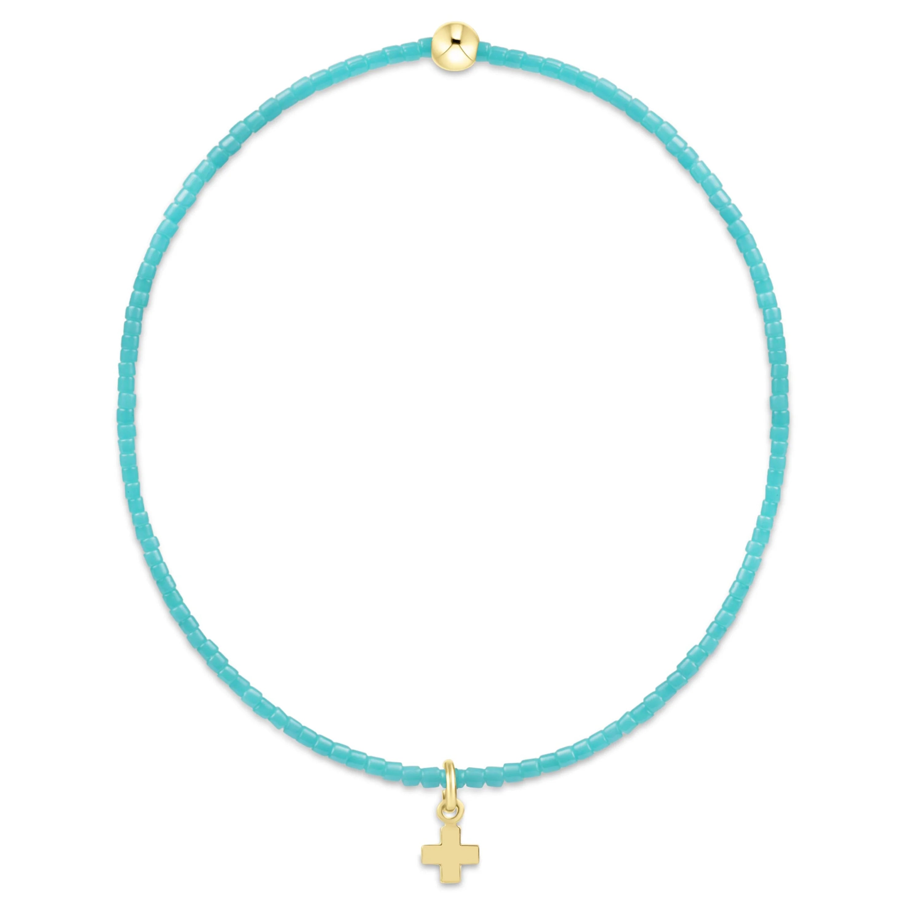 hope classic turquoise bracelet signature cross small gold charm