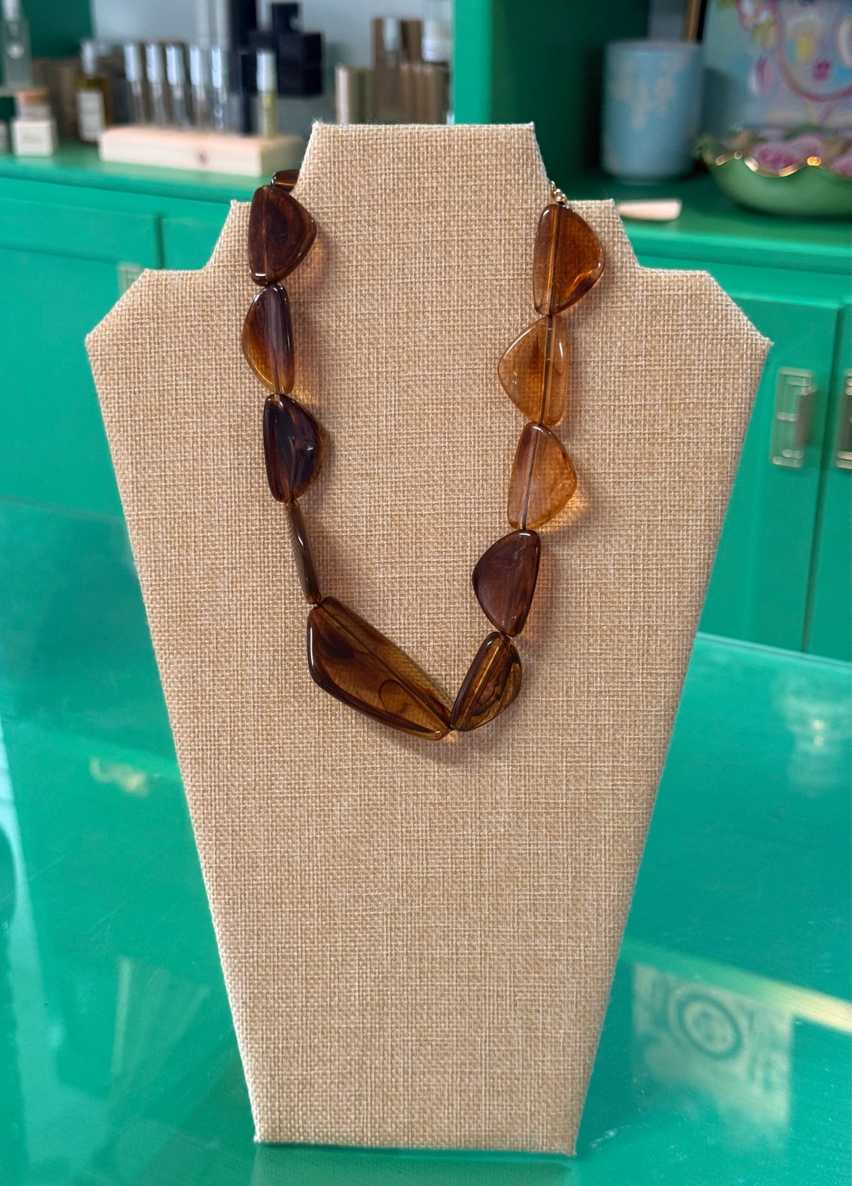abstract beaded necklace