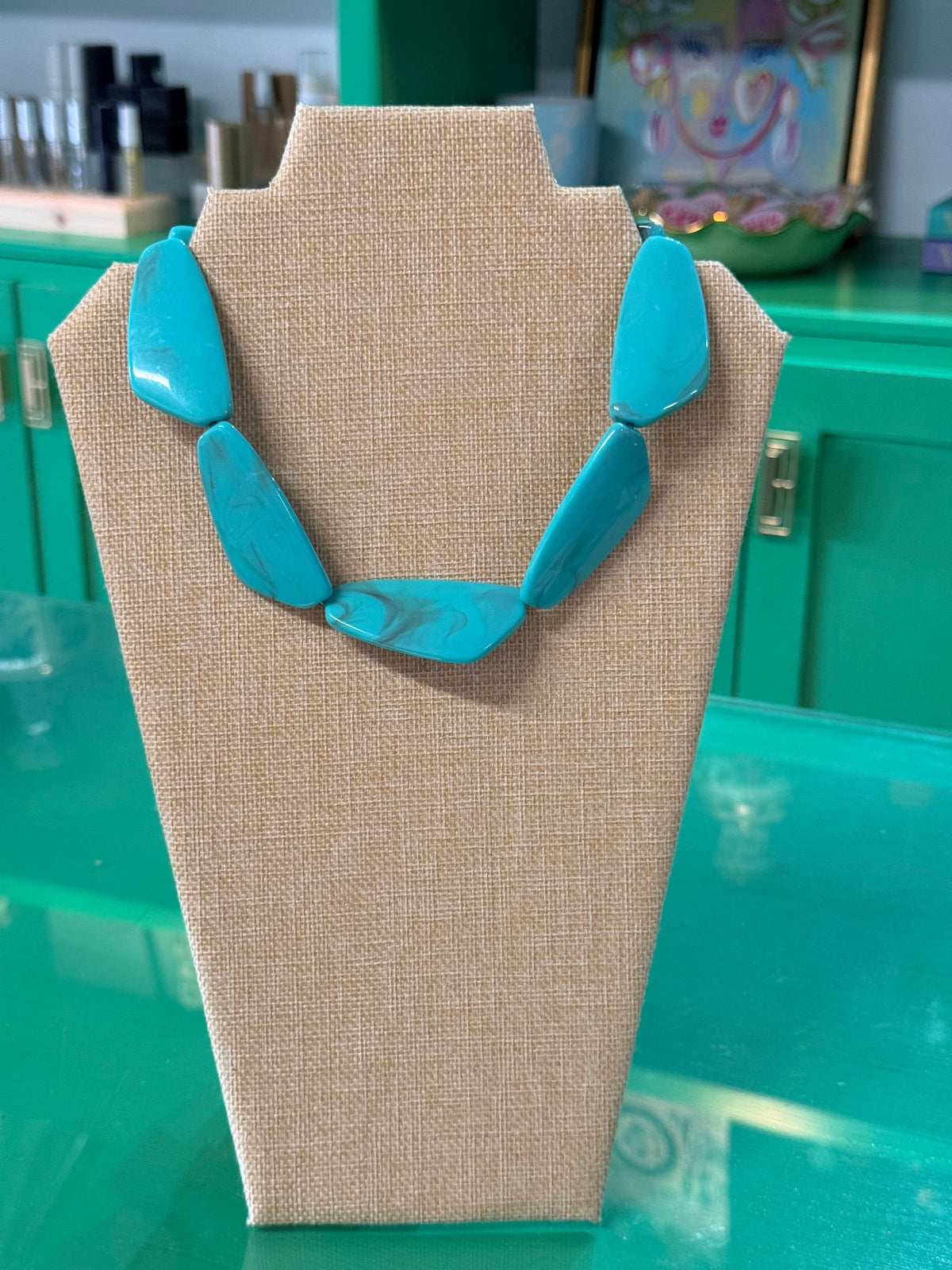abstract beaded necklace