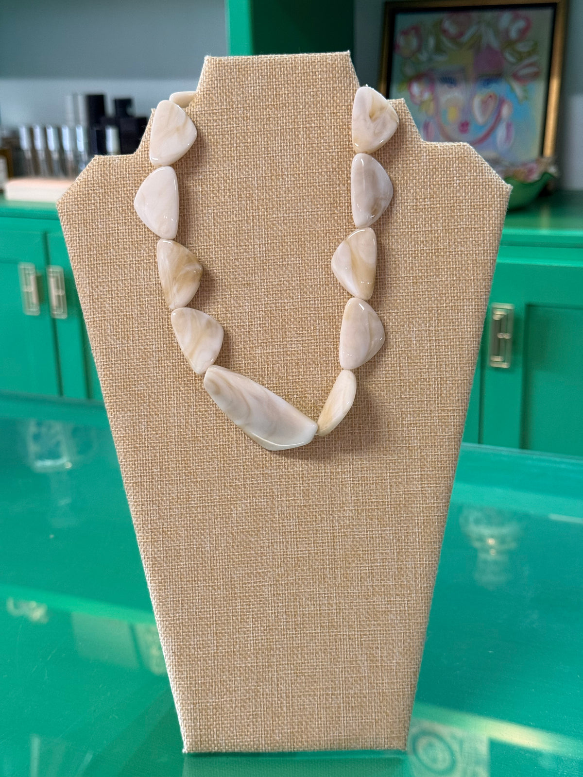 abstract beaded necklace
