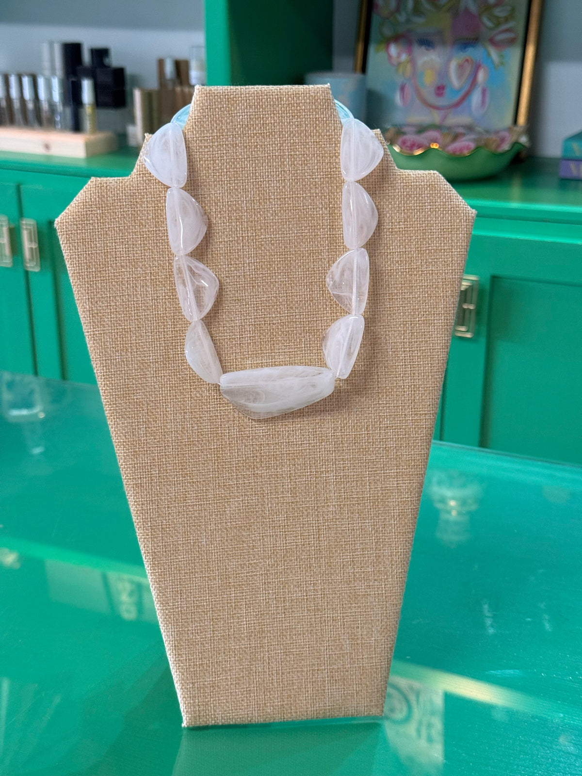 abstract beaded necklace
