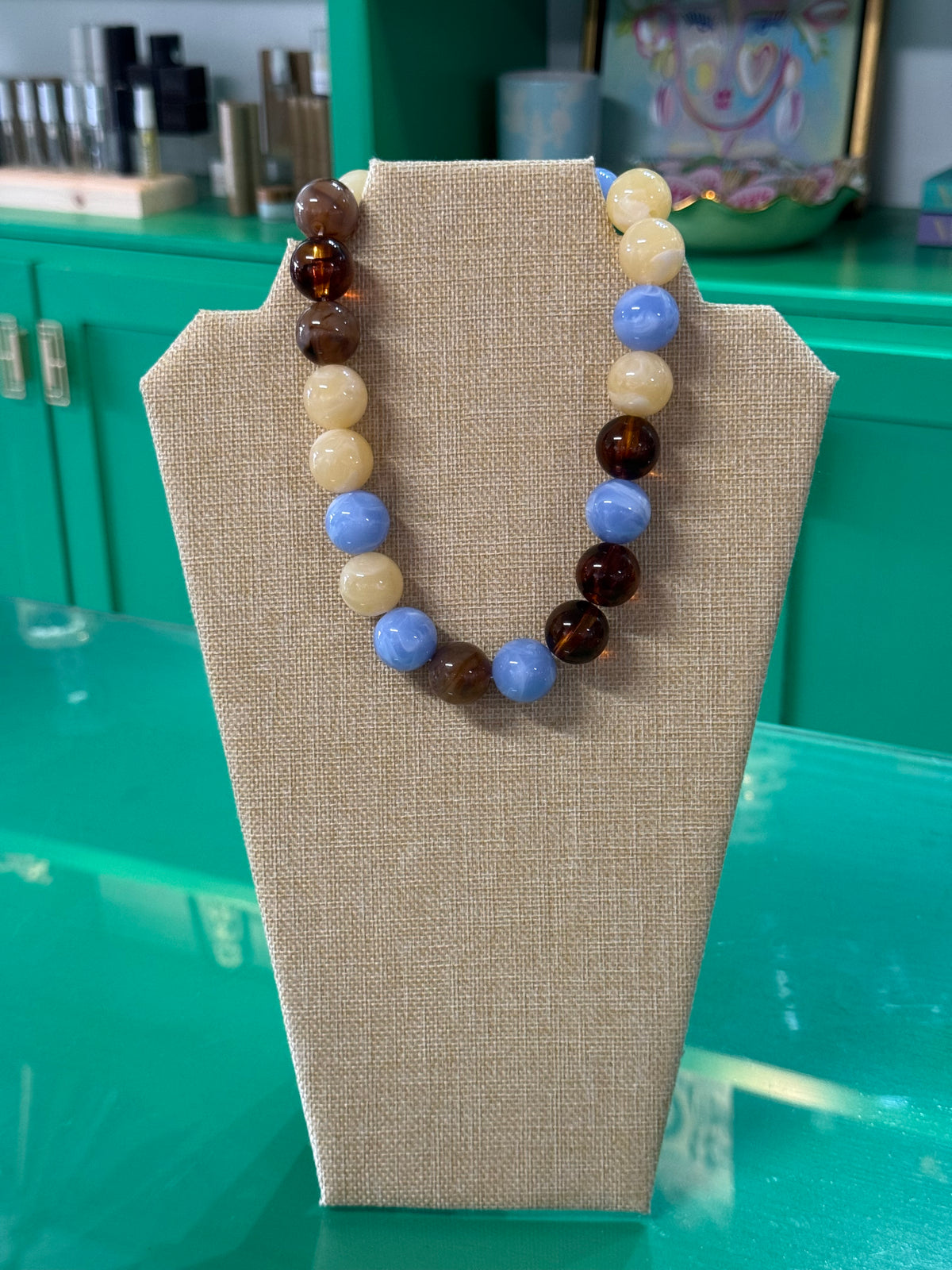fall bauble beaded necklace