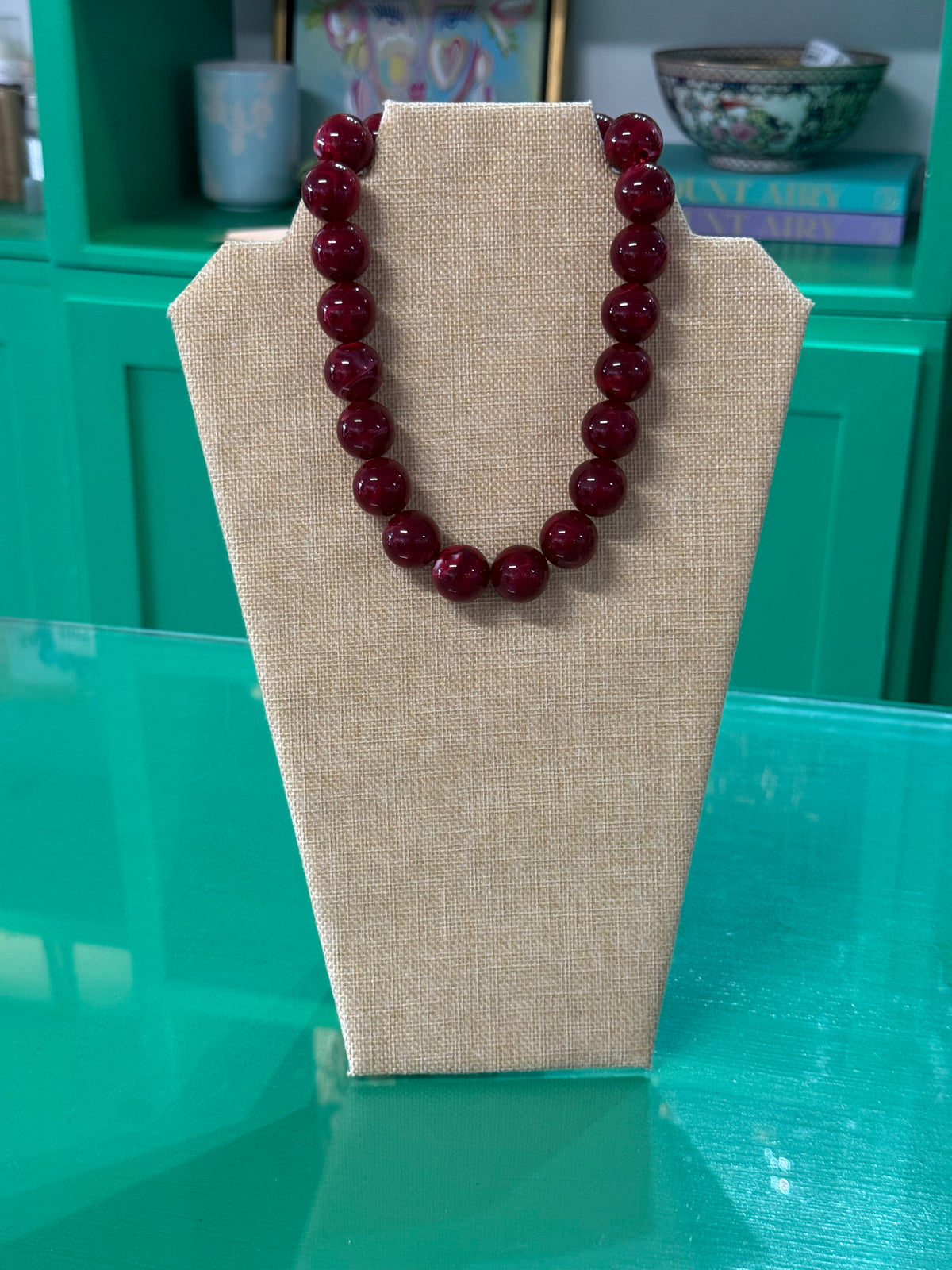 fall bauble beaded necklace