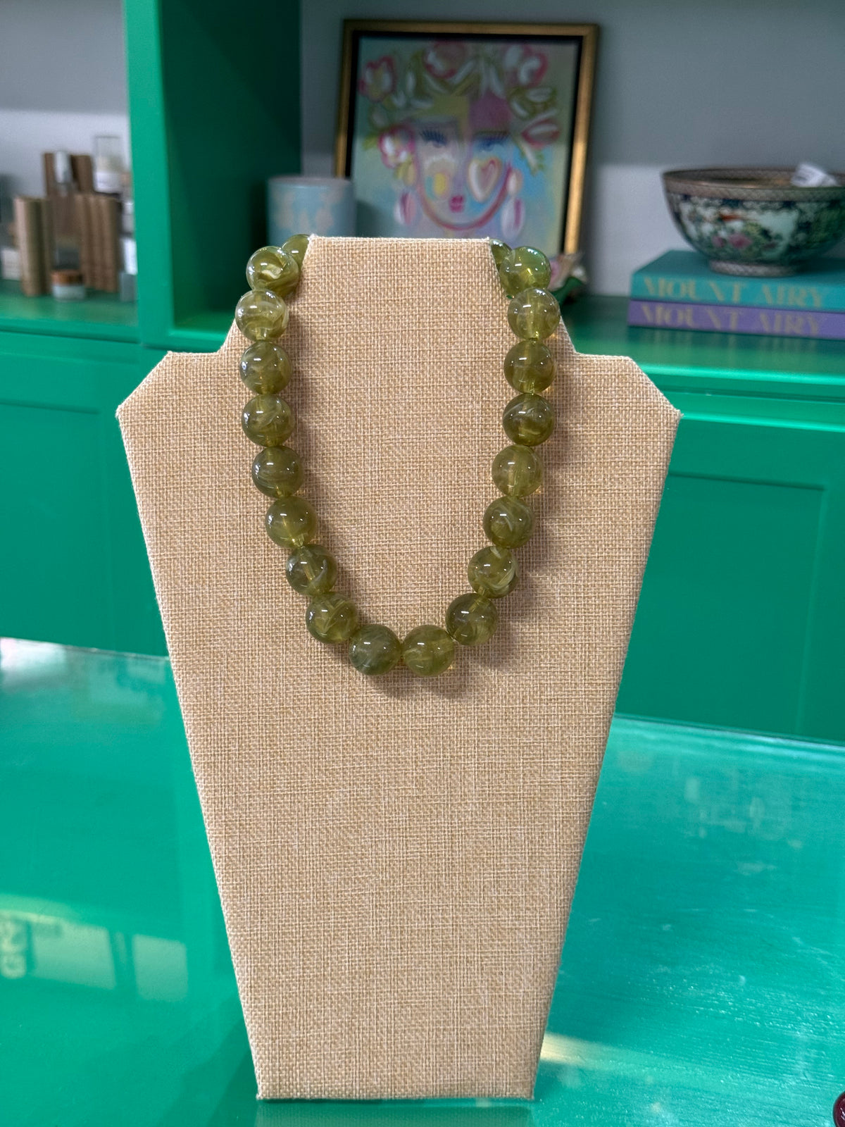 fall bauble beaded necklace