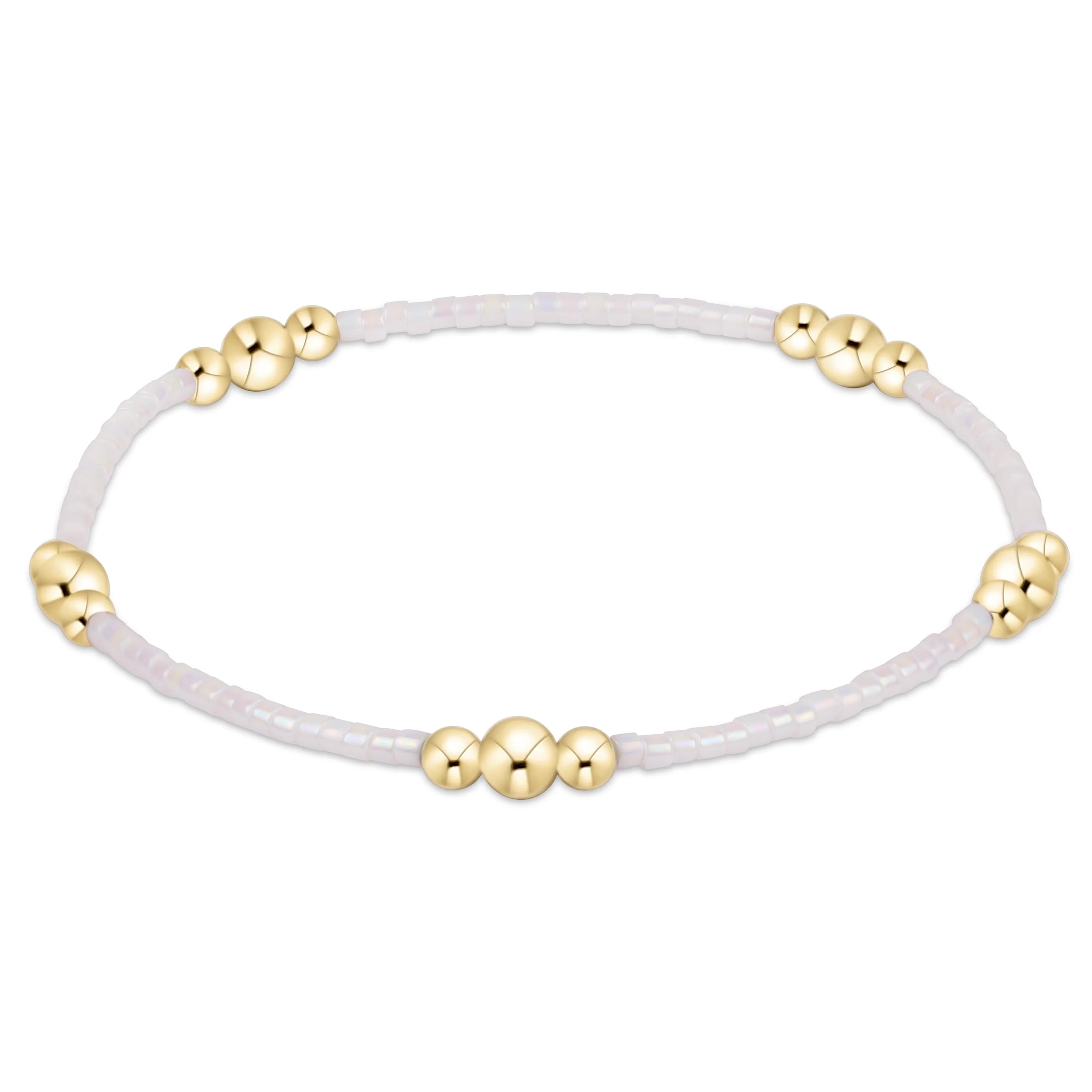 hope purpose gold bracelet silky white