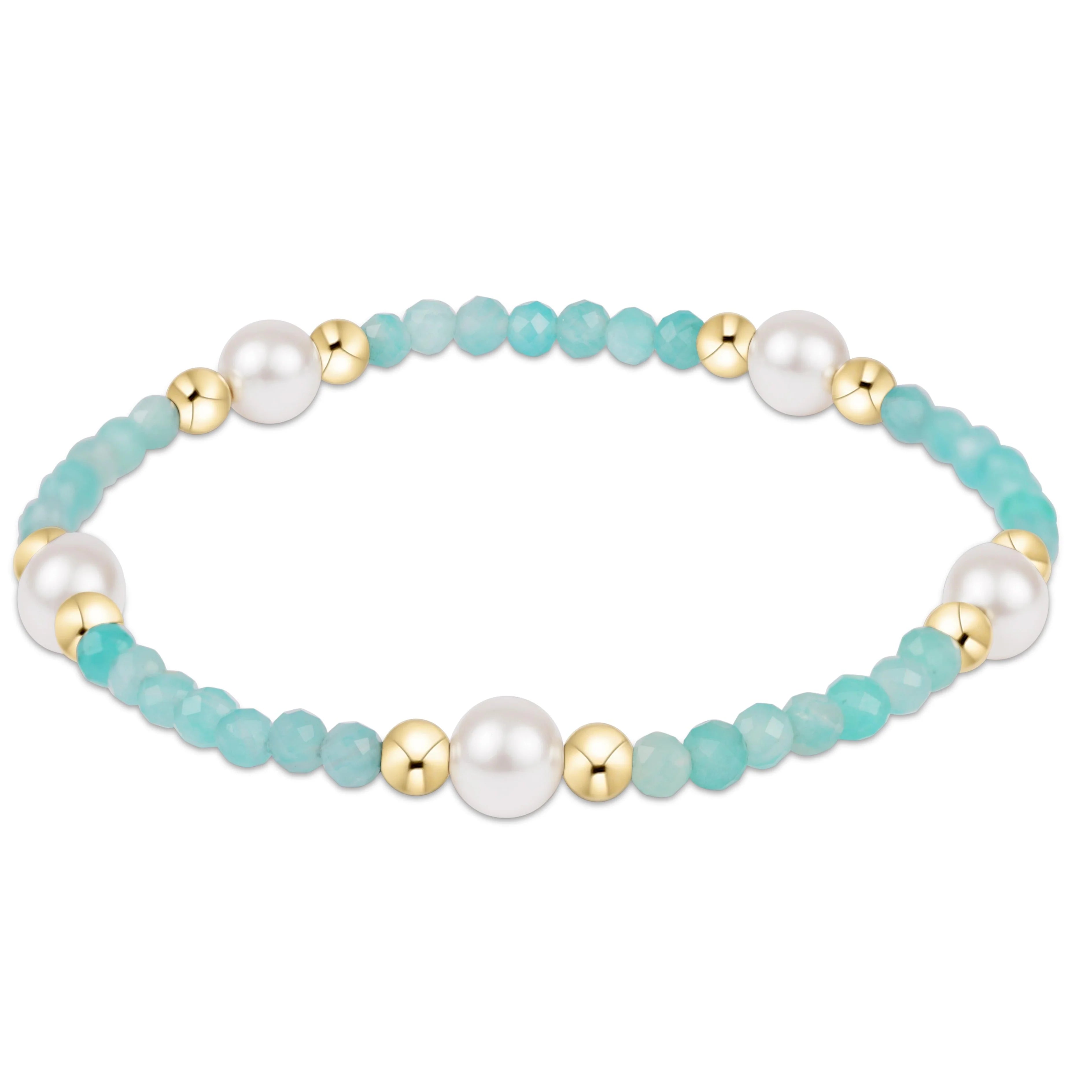purpose pearl 6mm gemstone bracelet - amazonite