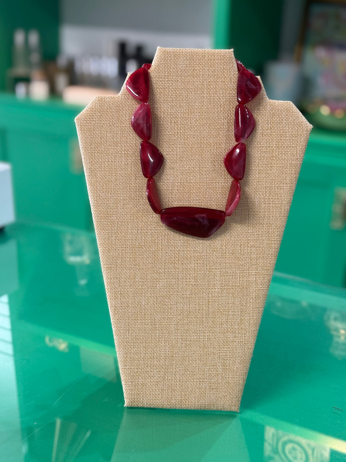 abstract beaded necklace