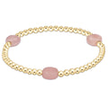 admire gemstone 3mm gold bracelet pink opal