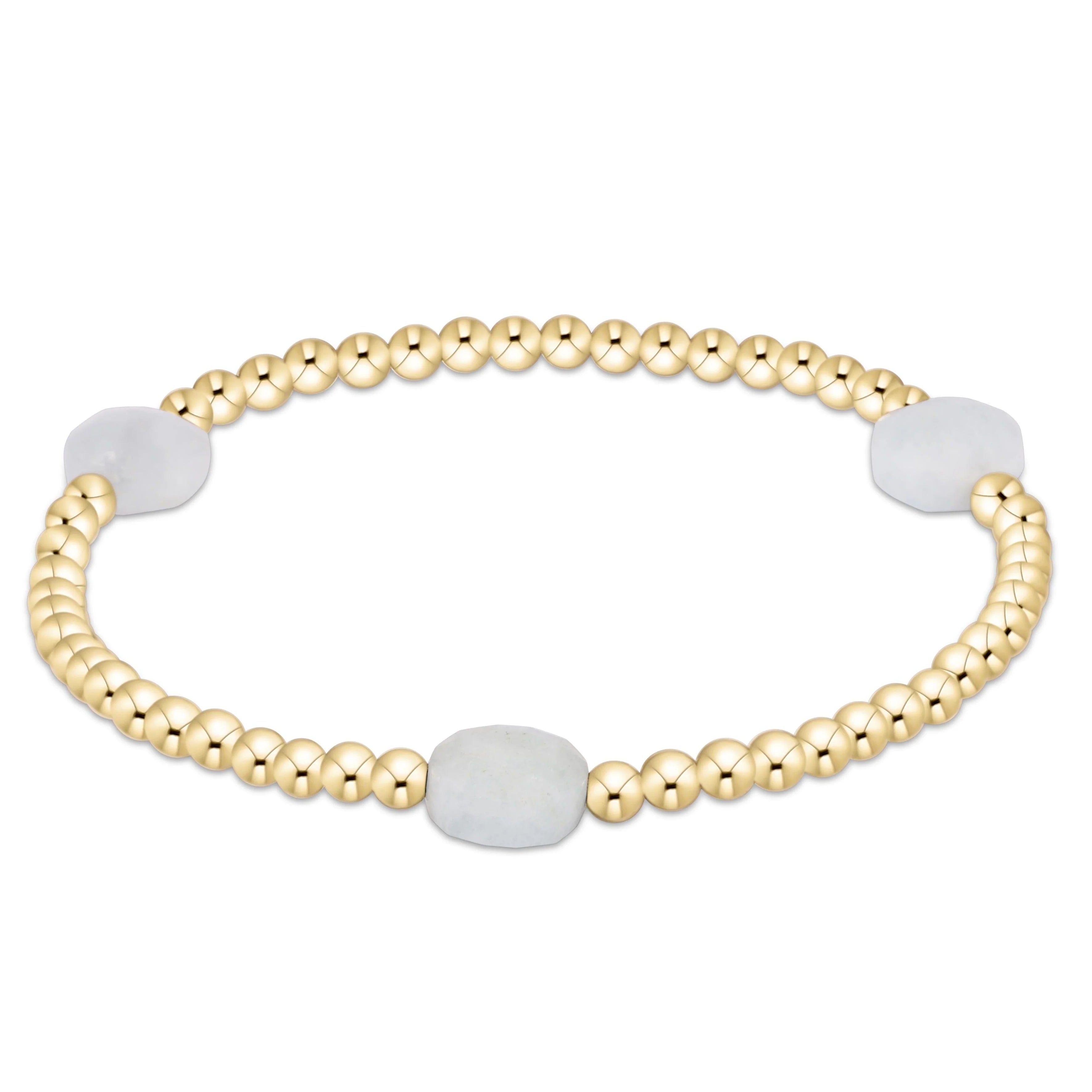 admire gemstone 3mm gold bracelet aquamarine