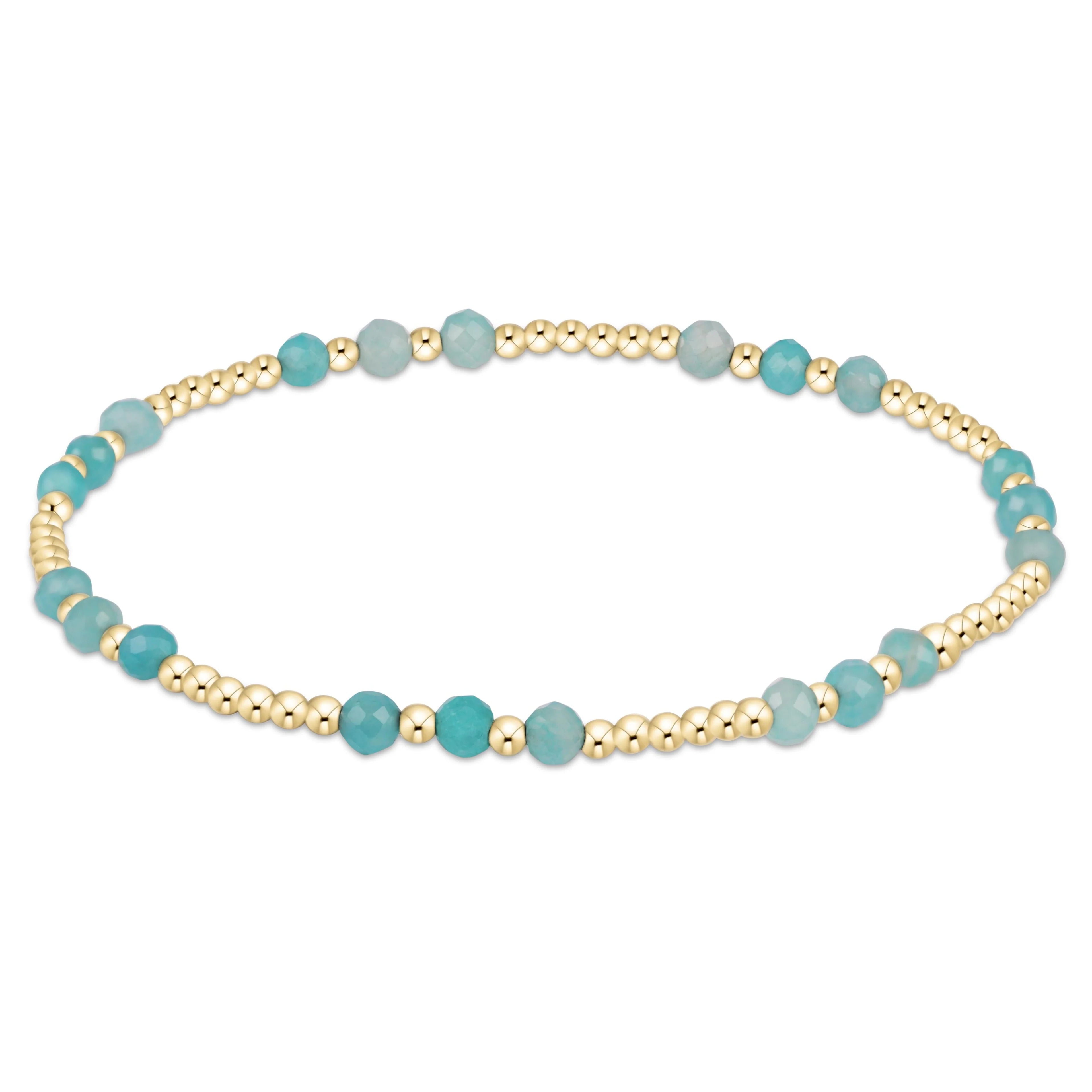 joy gemstone 3mm bracelet - amazonite