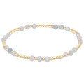 joy gemstone 3mm bracelet - aquamarine
