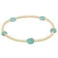 admire small gemstone 2mm gold bracelet - amazonite