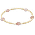 admire small gemstone 2mm gold bracelet - pink opal