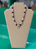 mini fall bauble bezel charm necklace