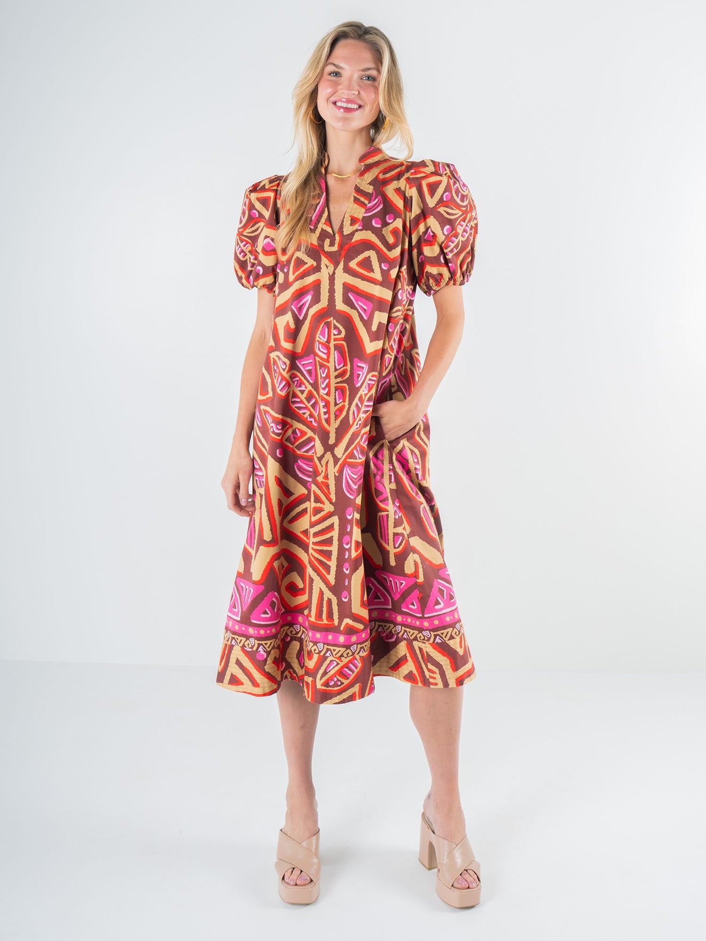 hampton dress tribal palm