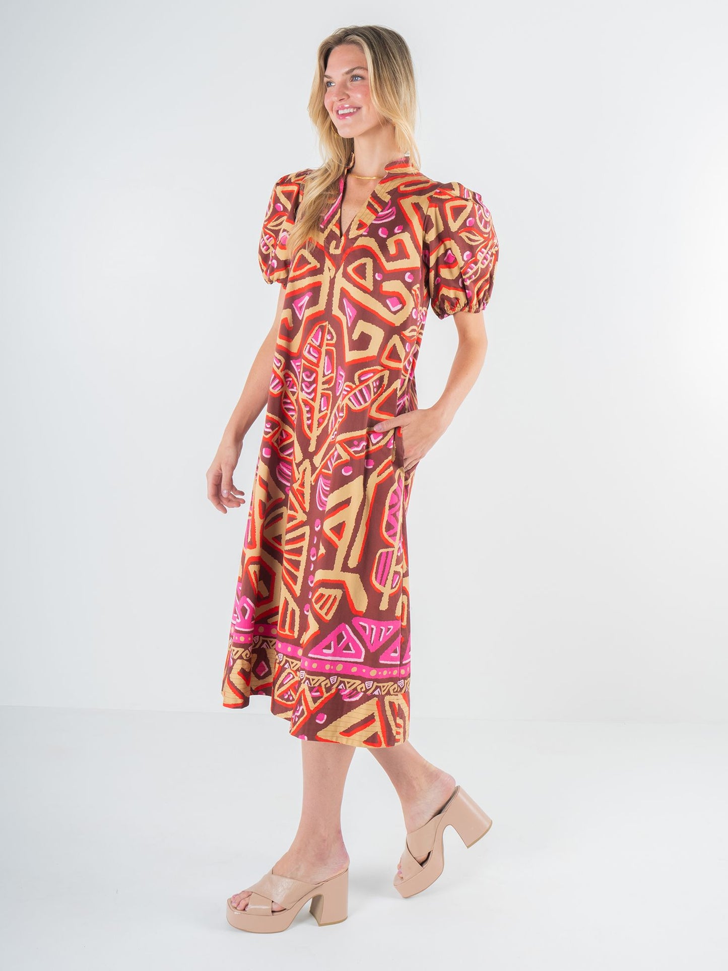 hampton dress tribal palm