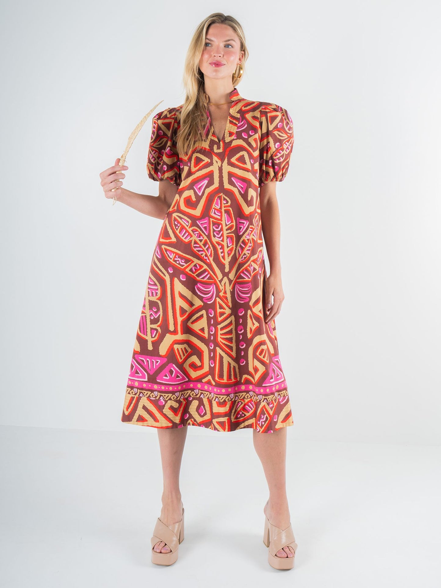 hampton dress tribal palm