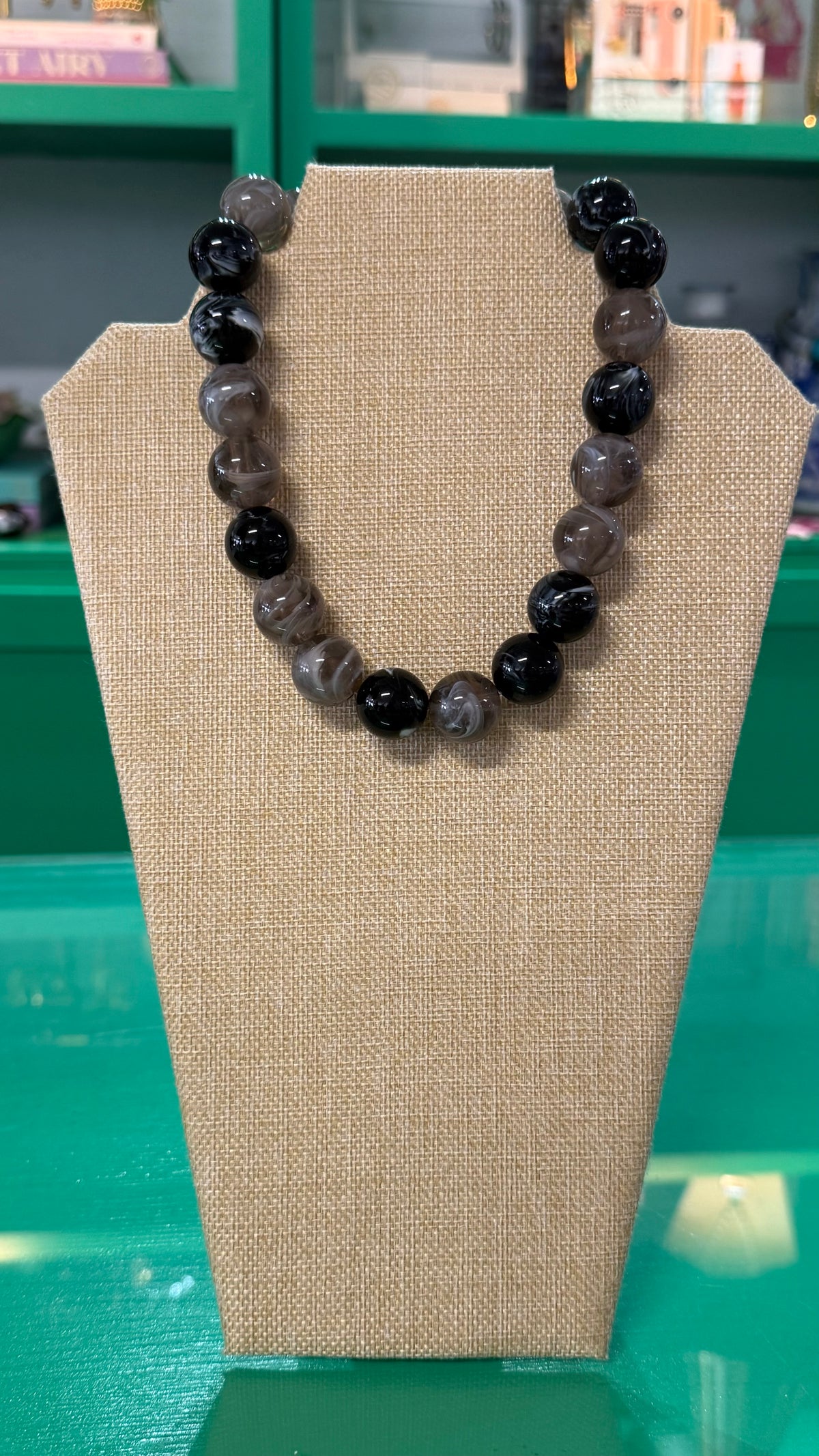 fall bauble beaded necklace