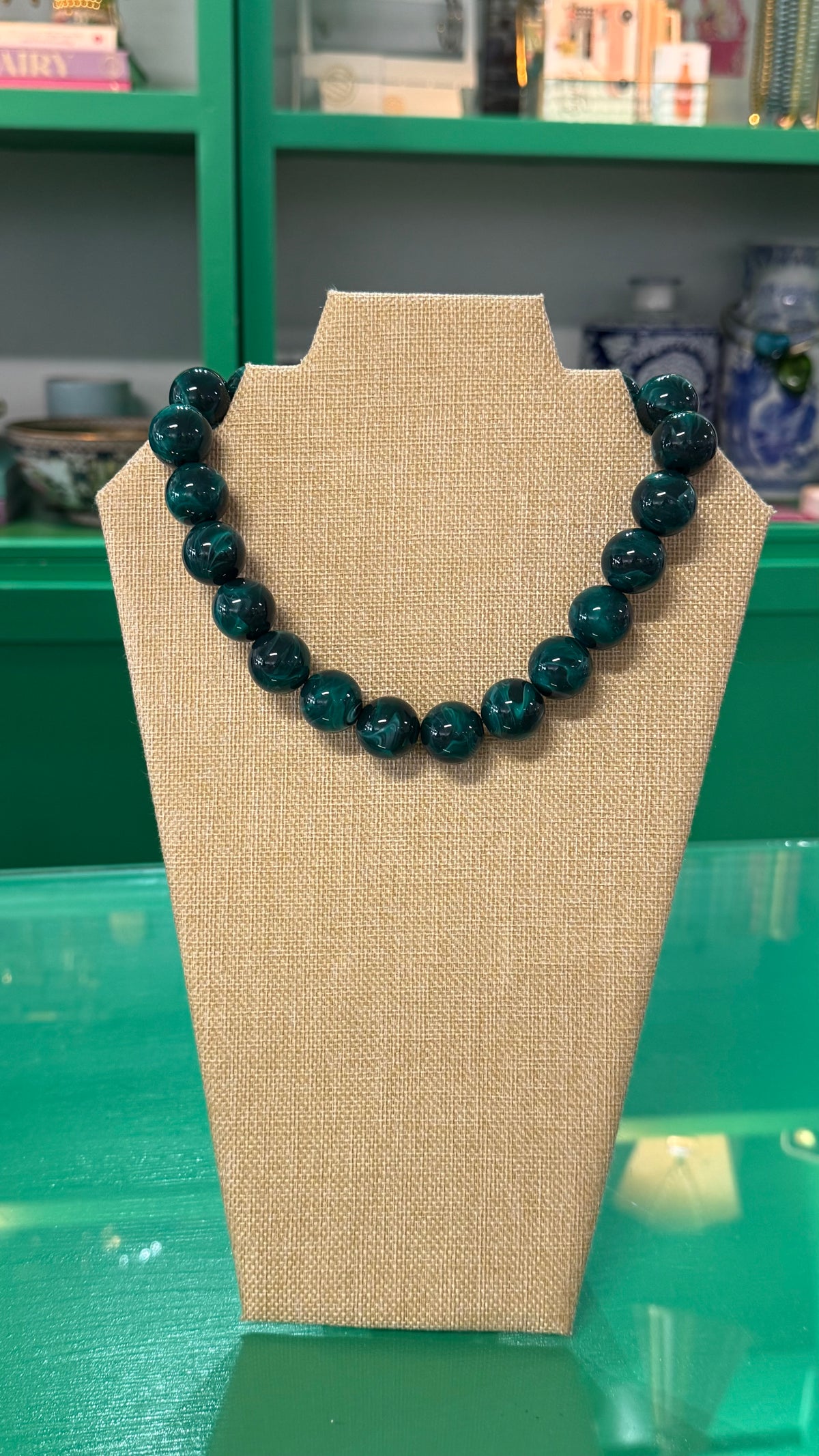 fall bauble beaded necklace