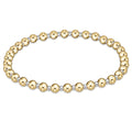 classic grateful pattern 4mm bead bracelet mixed metal