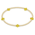 signature cross small gold 2mm bead bracelet canary