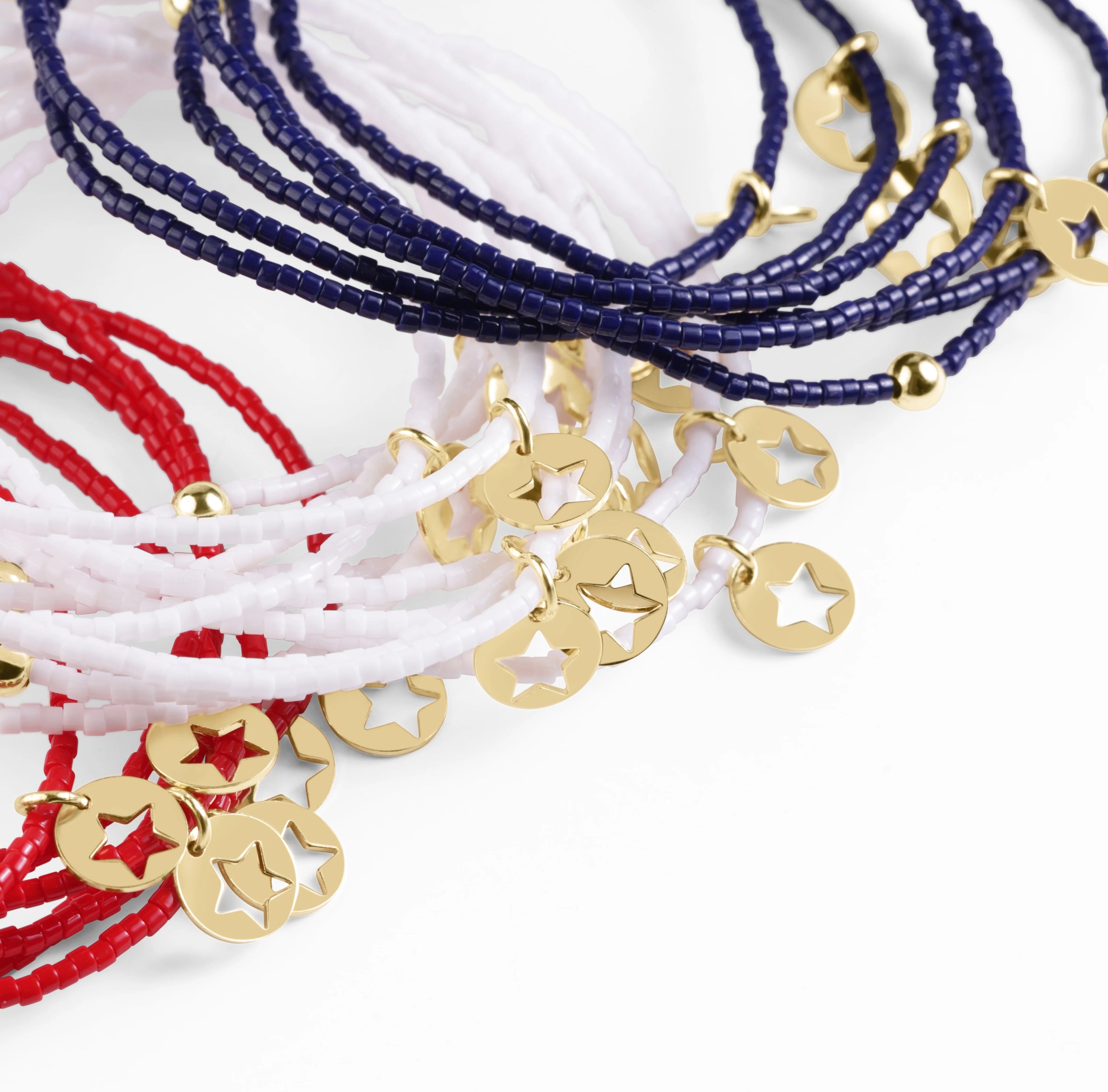 hope classic bracelet white star small gold disc