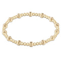 dignity sincerity pattern 5mm bead bracelet gold