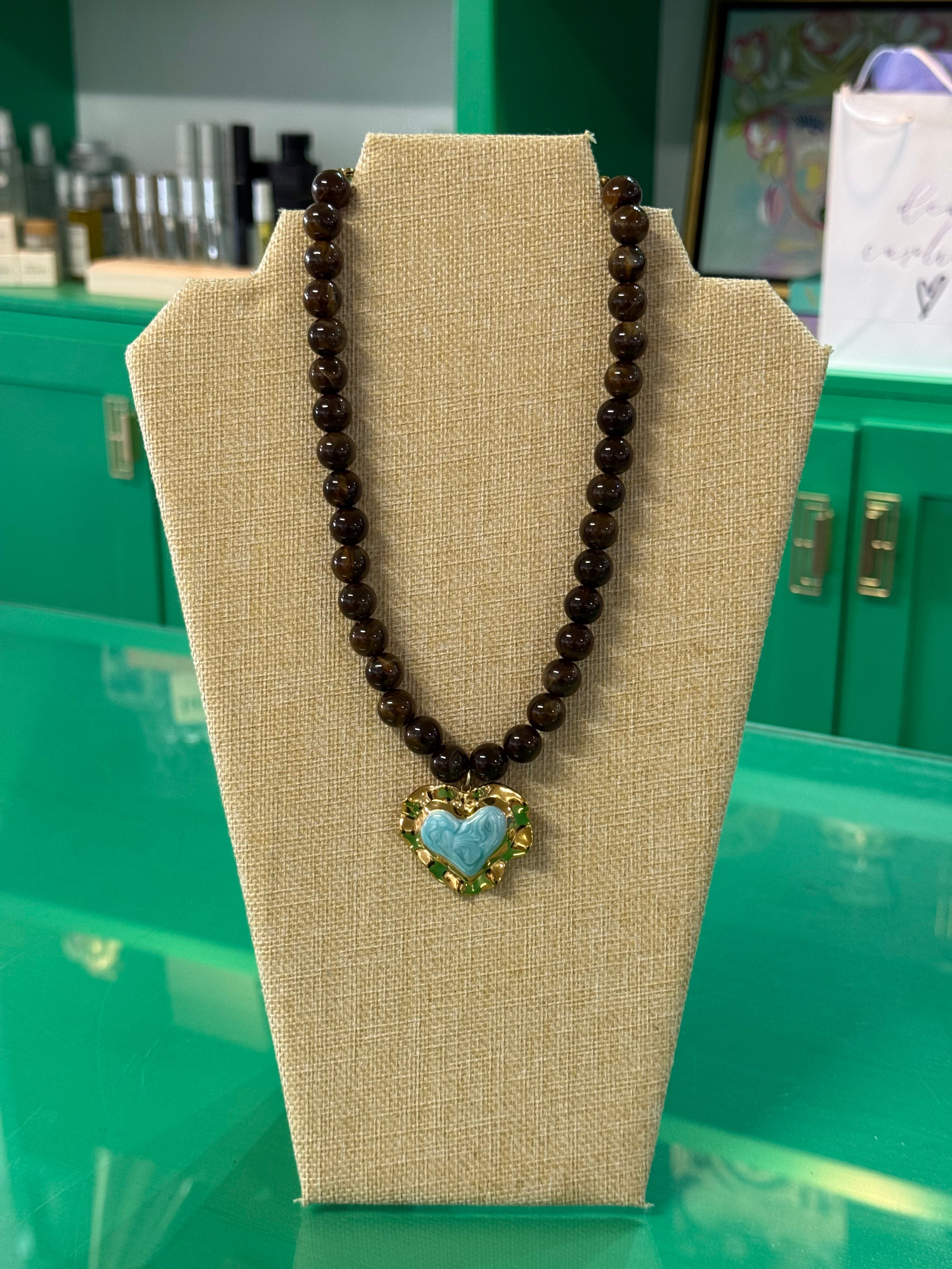 ruffle heart necklace