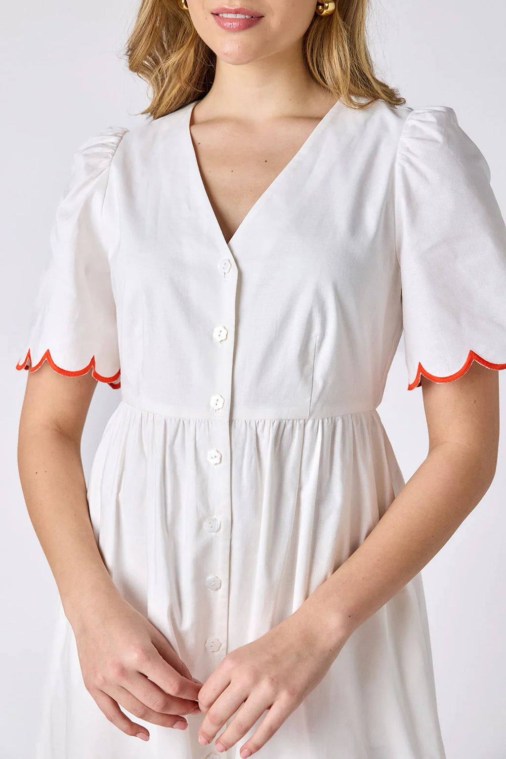 luca dress with floral embroidery